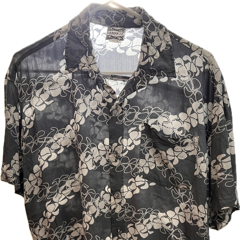 Puakenikeni B&W Sheer Button-Down